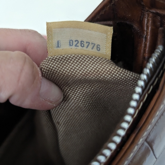 Rare Made in Italy Croc embossed DOONEY and Bourke convertible handbag - Picture 10 of 12